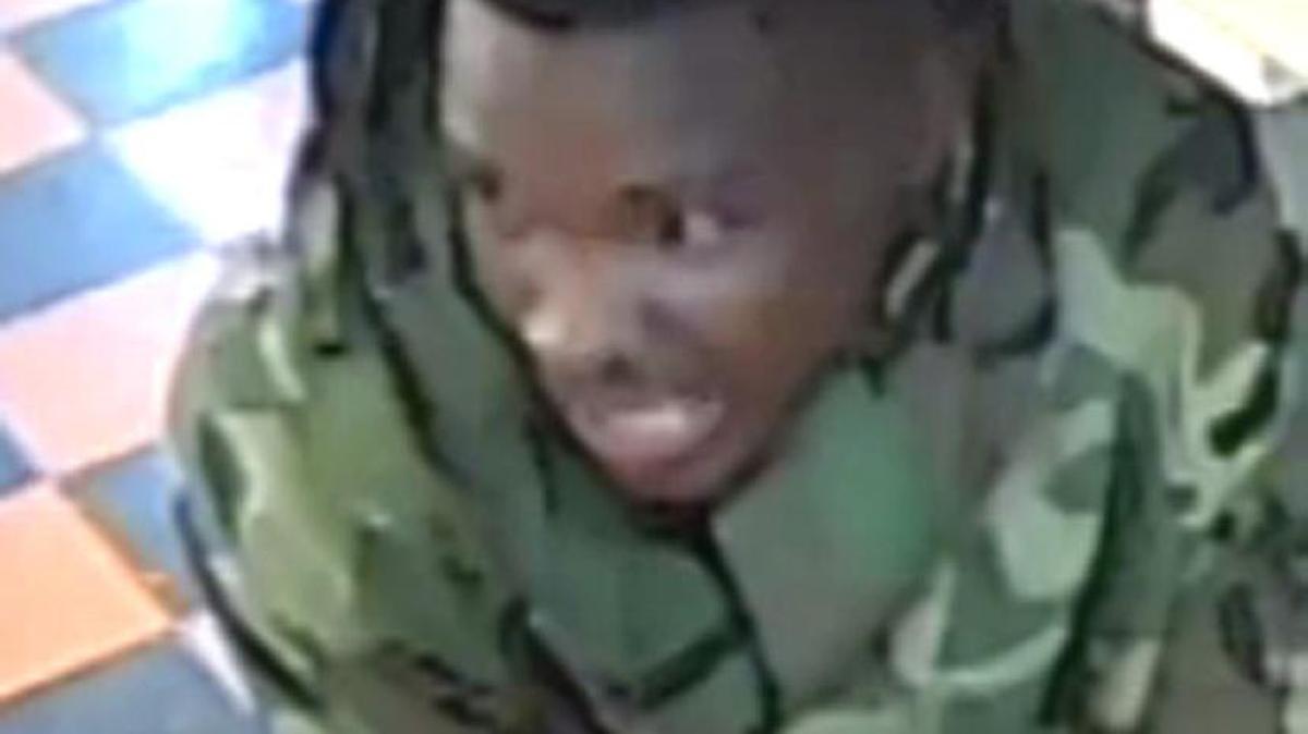 The Lancaster Sheriff's Office is looking for two suspects in connection to an armed robbery that occured Monday at Community Discount Beverage in Lancaster. Police said one of the suspects, shown here, tried to sell employees shoes.