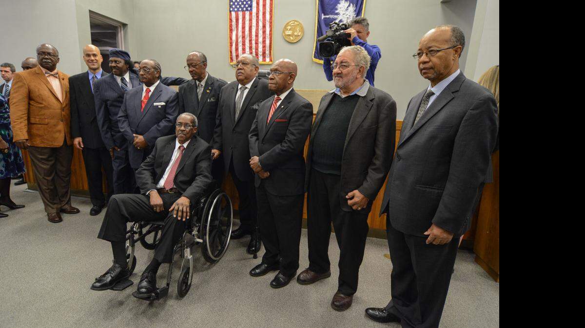 
Surviving Friendship Nine members and their family gather after their convictions were vacated in January.
