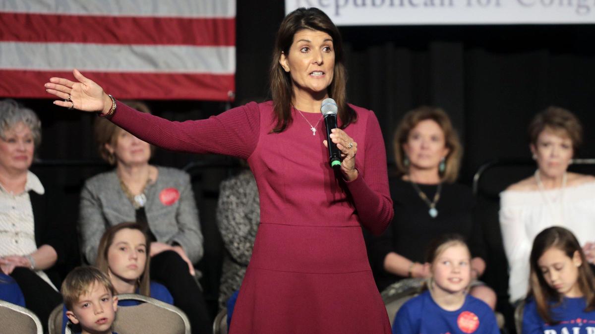 Ambassador Nikki Haley endorses Rep. Ralph Norman at his reelection campaign kickoff Monday in Richburg, S.C.