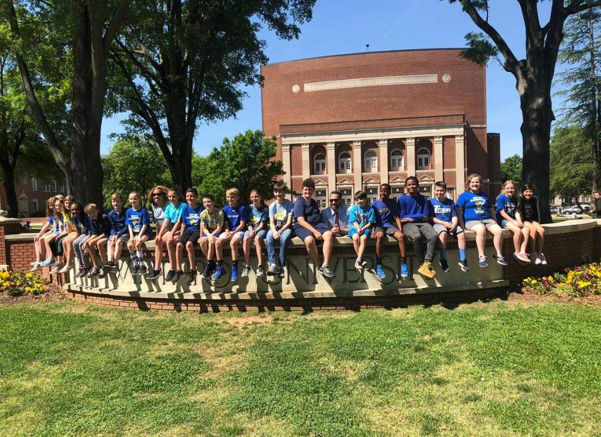 In spring 2019, Fort Mill Elementary School took this group of fifth-grade students to Winthrop University to learn about college opportunities. Now that class of students is about to graduate, with commencement scheduled later this month at Winthrop Coliseum.