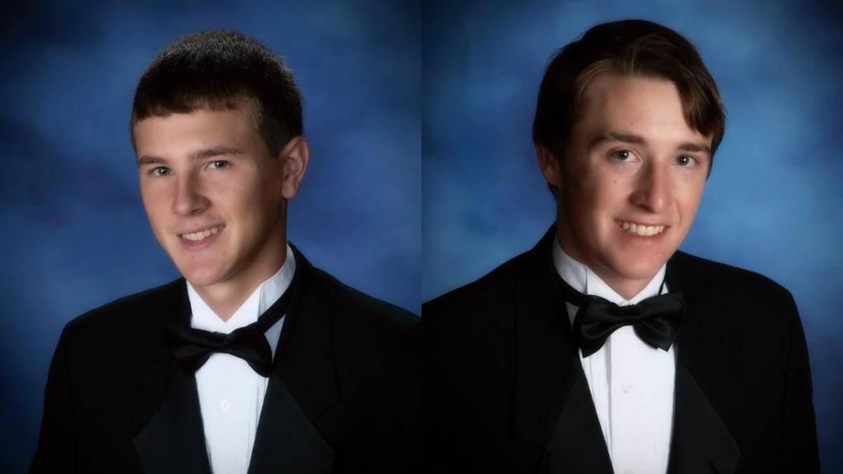 Great Falls High School Valedictorian Drew Augustus Beaver, left, and Salutatorian Pierce Lee Funderburk