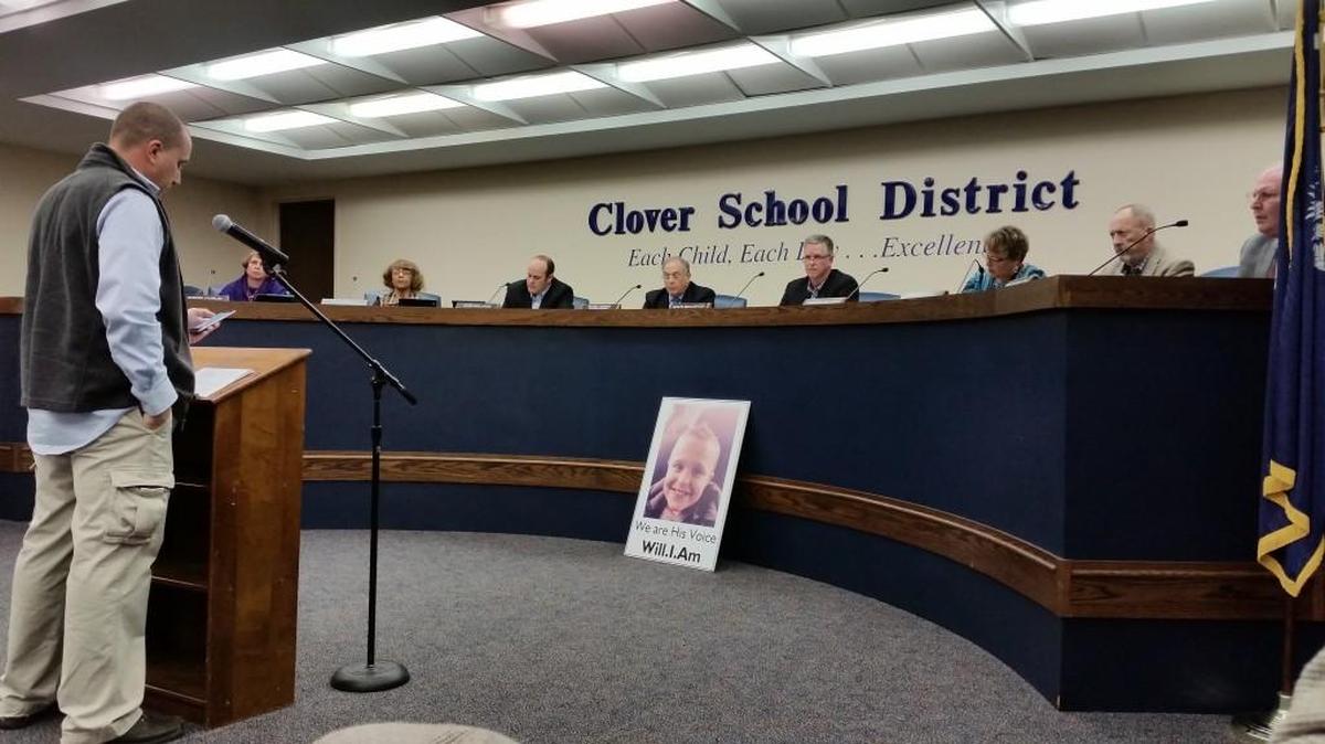 The Clover school board hears from parents who want cameras in special education classrooms.