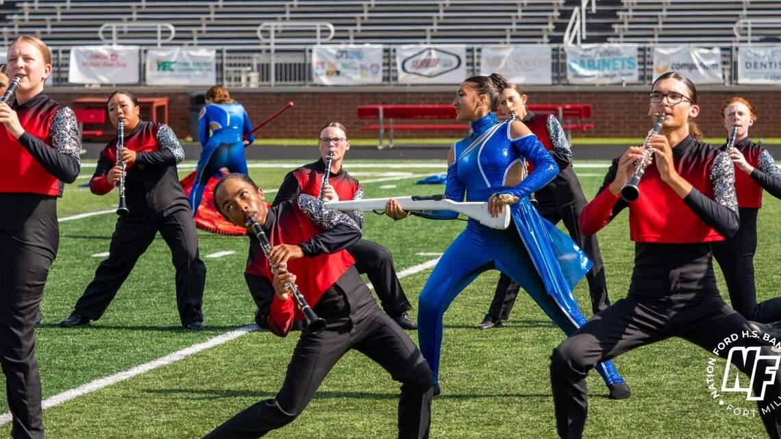 Nation Ford and Catawba Ridge bands marched for a three-peat. One is a new SC champ