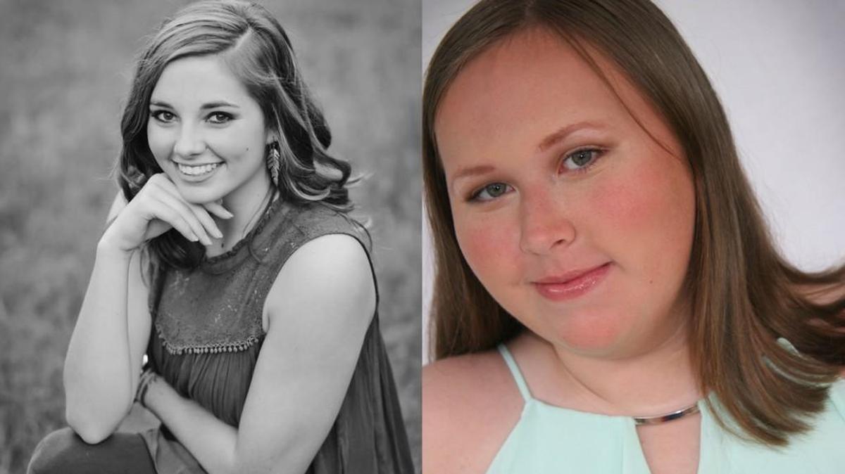 York Comprehensive High School Valedictorian Sierra Gabrielle Richardson, left, and Salutatorian Victoria Nicole Estes.