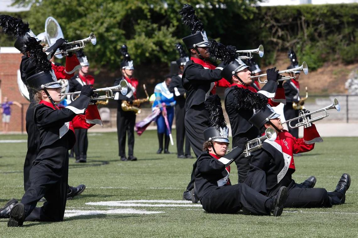 The South Pointe marching band, shown here in a file photo, will perform a show this fall based on the music of “Sweeney Todd.”