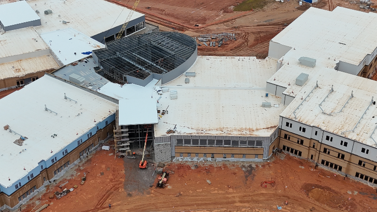 Lake Wylie High School is under construction in Lake Wylie. The district wants to use increased impact fee money to help offset costs.