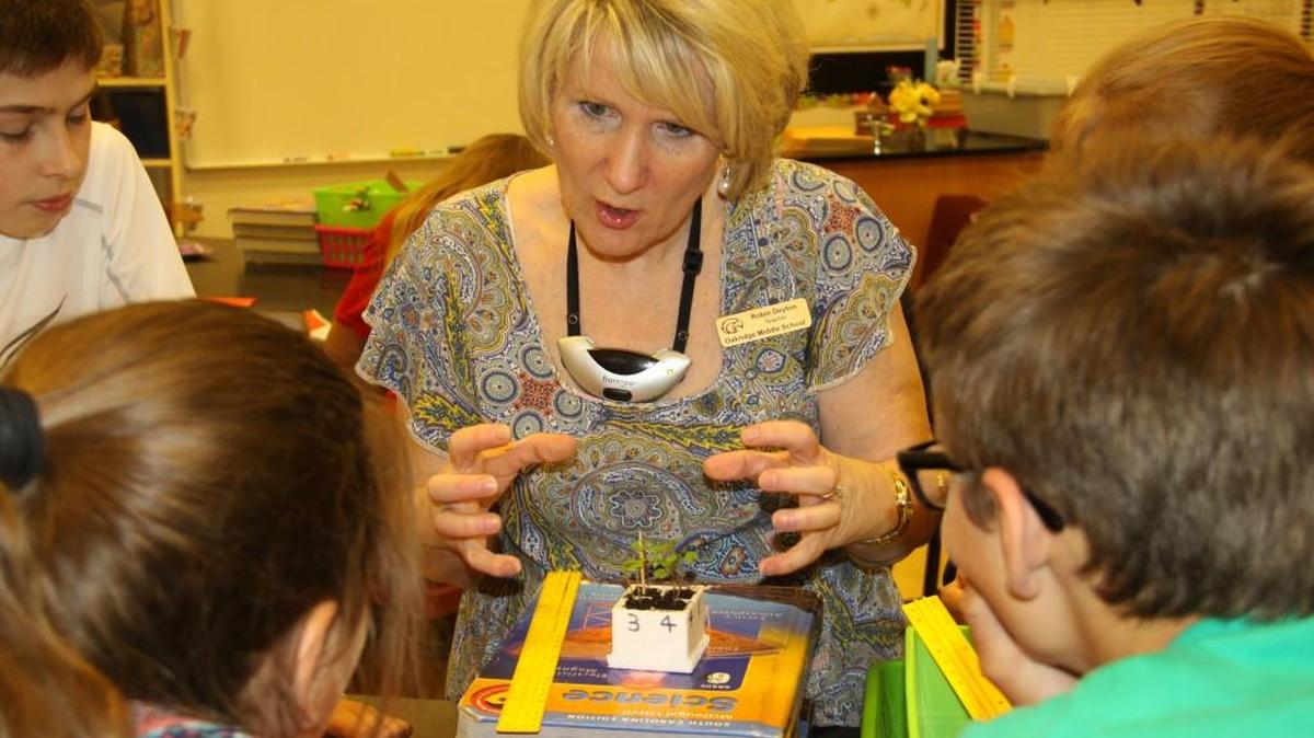 Robin Deyton teaches science at Oakridge Middle School in Clover.