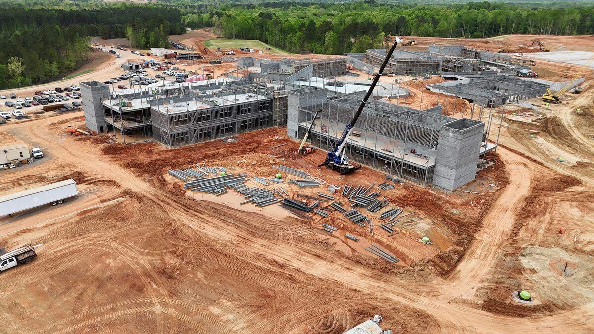 An April update from the Clover School District shows construction ongoing at Lake Wylie High School. The school on Cannonball Run now has its first principal.
