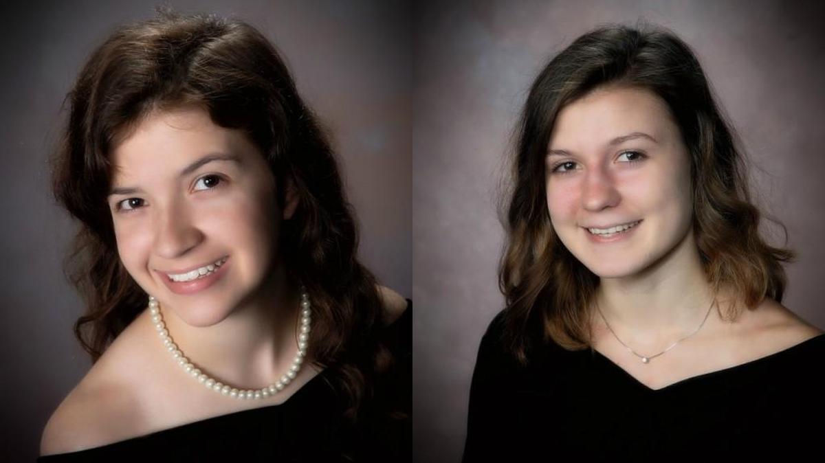 Northwestern High School Valedictorian Eleanor Skeen Mixon, and Salutatorian Lara Vaughan Breitkreutz.
