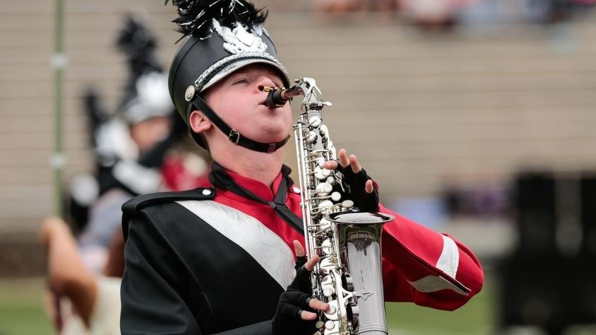 The South Pointe High School Band of Thunder performs during the Olde English Festival of Bands in this fall 2015 file photo.