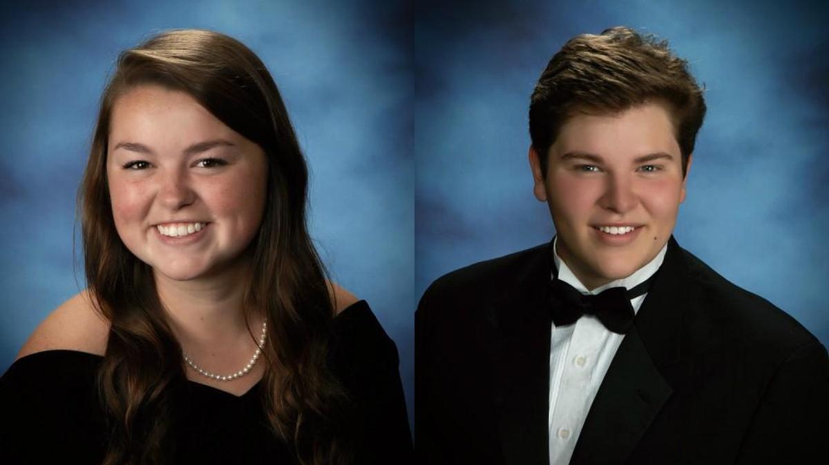 Westminster Catawba Christian School Valedictorian Bailey Westbrook, left, and Salutatorian Noah Ezell
