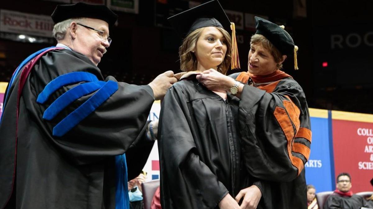 Nearly 245 students will receive master’s or specialist degrees during Winthrop University’s Commencement for graduate students at 7 p.m. Thursday at Winthrop Coliseum.