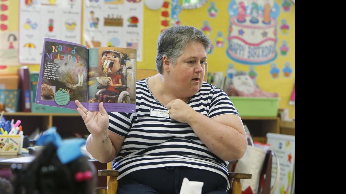 
Amanda Cavin doing her student teaching in the classroom at Finley Road Elementary School in Rock Hill.
