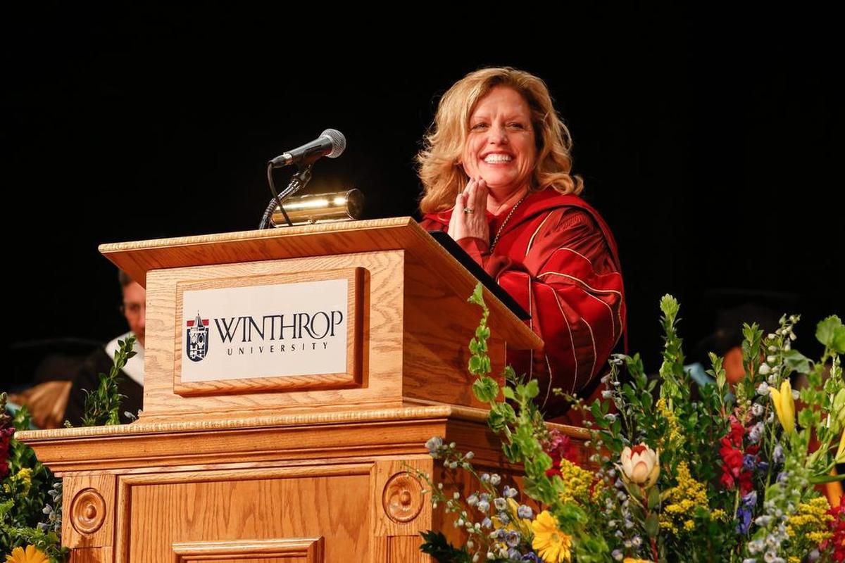 Jamie Comstock Williamson during her 2014 inauguration. 