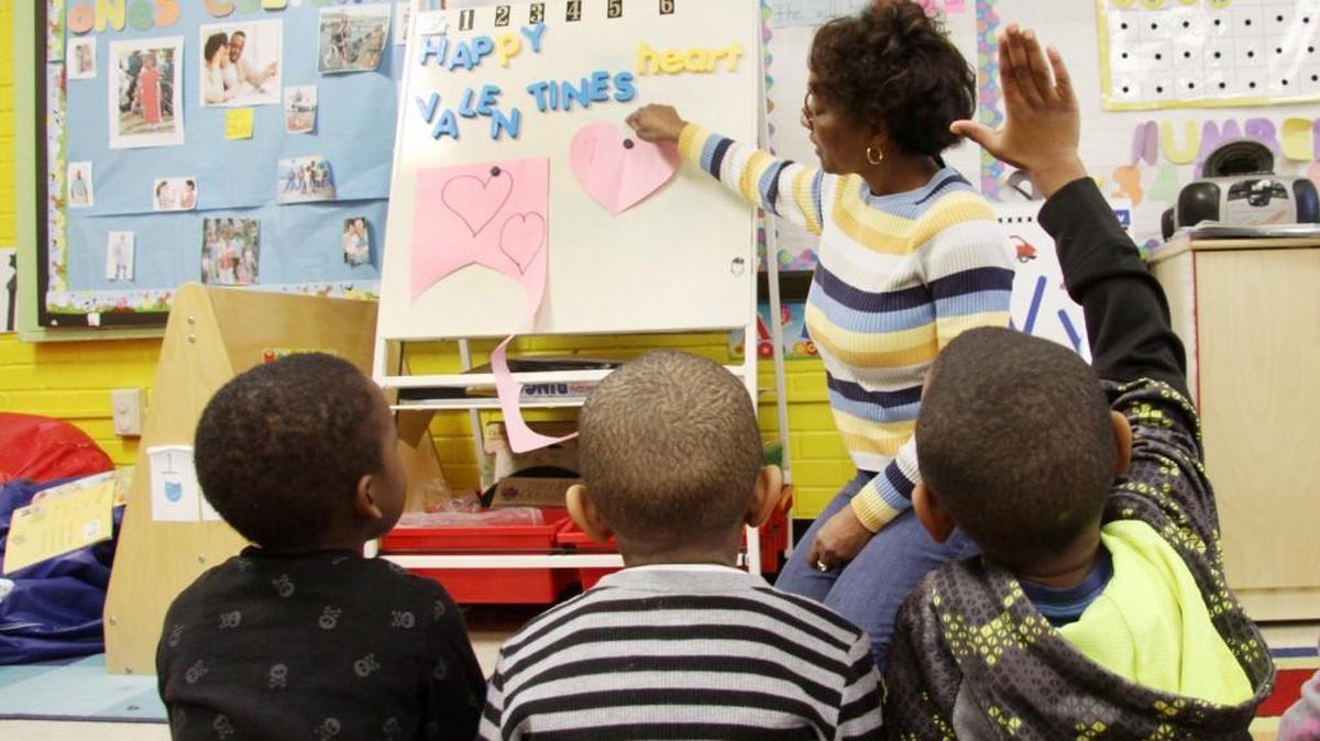 In this 2016 file photo, Sitrina Miller teaches a group of 3- and 4-year-olds during school at Head Start. Head Start is one of the programs moving to the Sylvia Circle campus in 2018.
