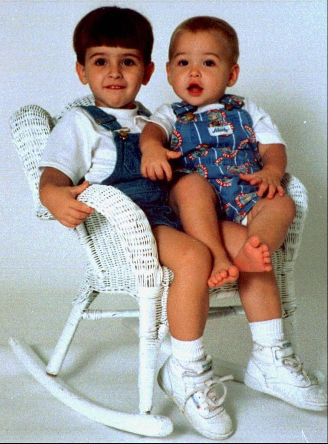 Alexander Smith, 14 months old, and Michael Smith, 3, are shown in this photo taken the month before their death in Oct. 1994, in Union, S.C.