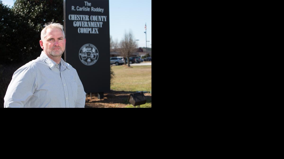 
Newly elected Chester County Supervisor Shane Stuart stands in front of the R. Carlisle Roddey Government Complex in Chester.

