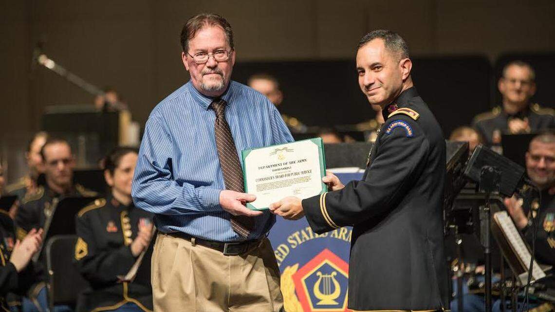 David Yandle, program director for Clover School District Auditorium, was awarded the Commander’s Award for Public Service.