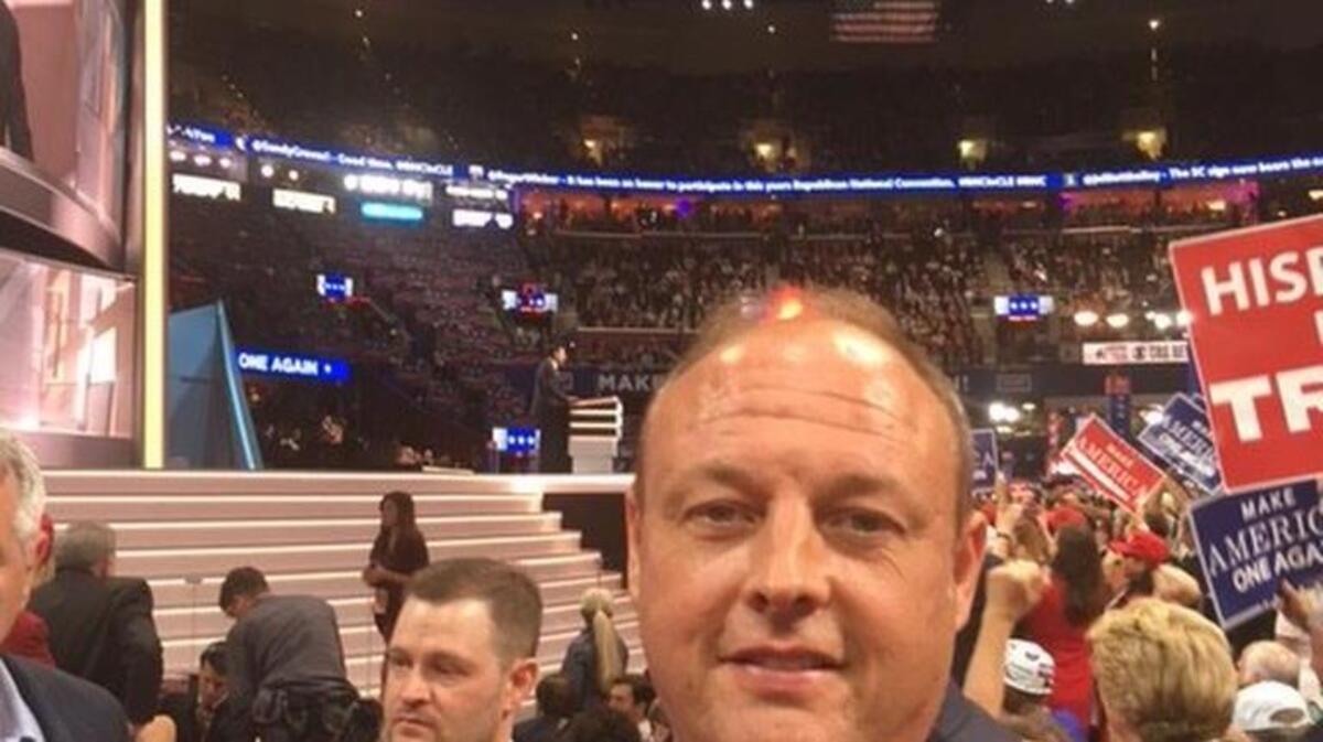 Rod Benfield at GOP convention. Provided photo
