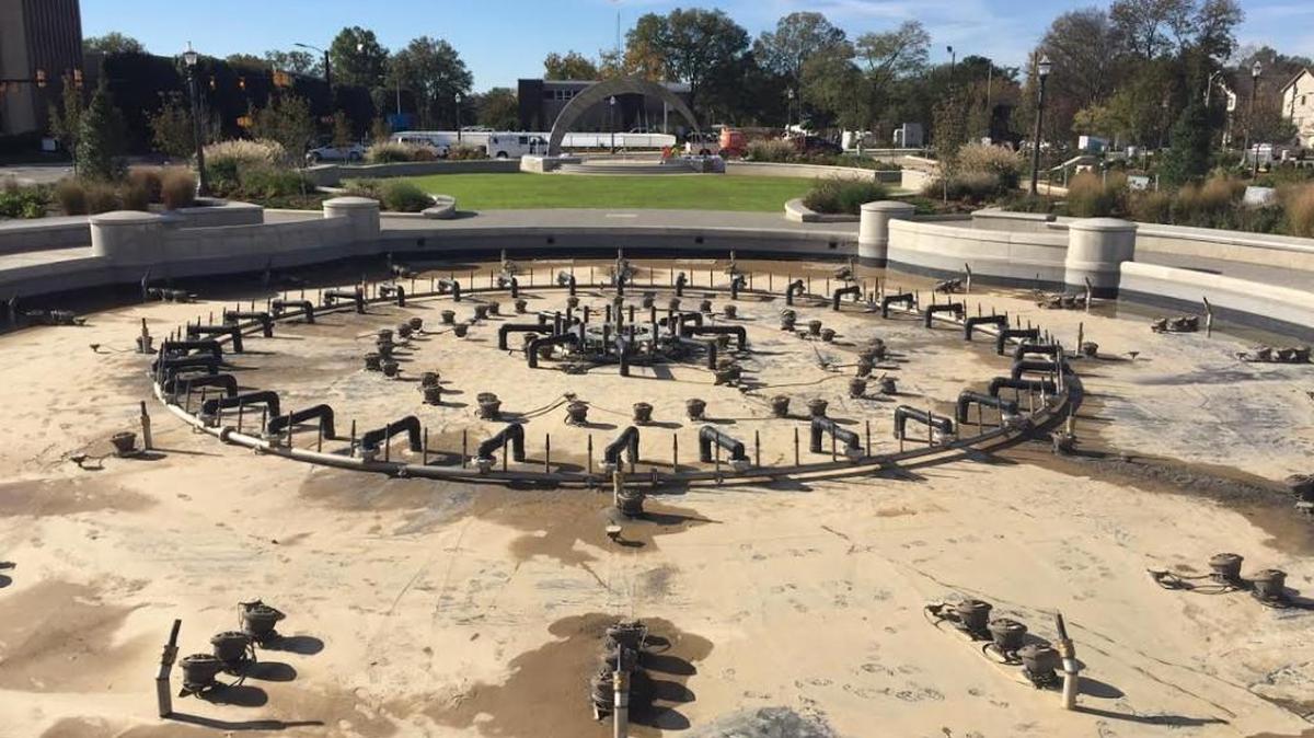 City officials say the fountain had to be drained to assess possible clogging.