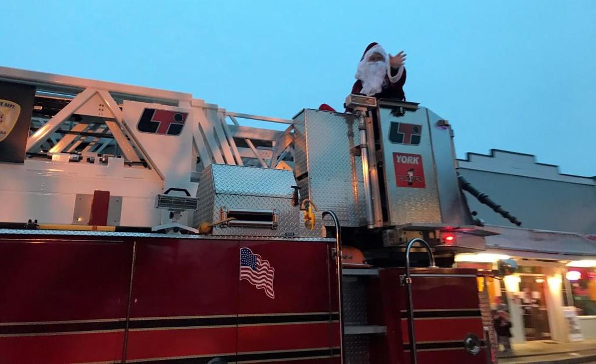 Santa Claus arrived in the back of a firetruck to cap off a festive Christmas parade last year in York.