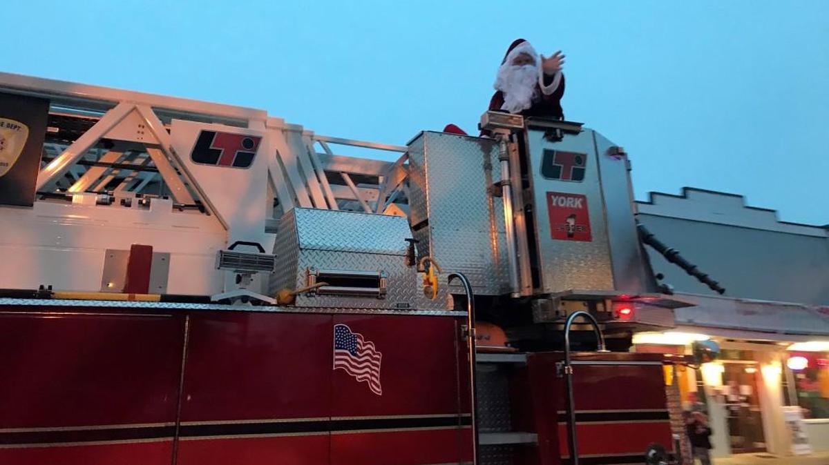 Santa Claus arrived in the back of a firetruck to cap off a festive Christmas parade last year in York.