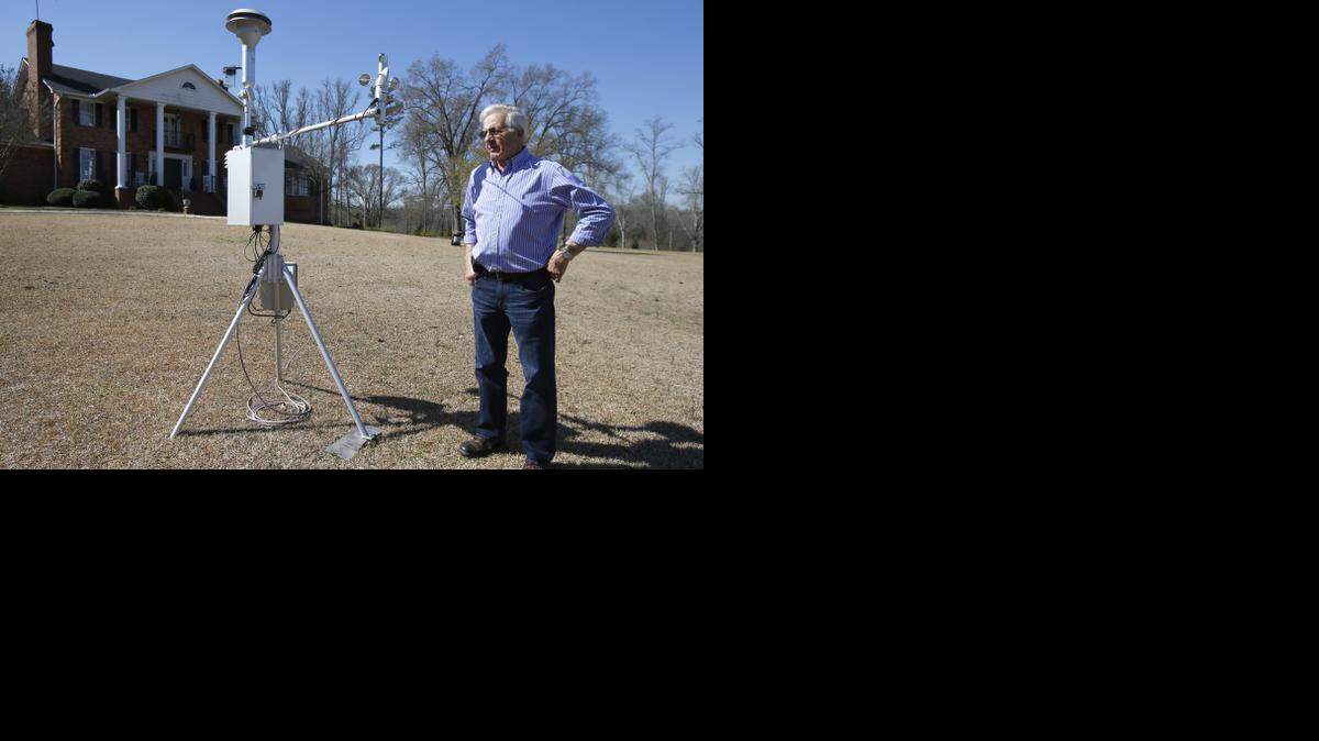 
Gus Poulos talks about the Bennett Landfill fire in Chester County that is still burning on SC 9 near the Union County line at the Broad River. He is the owner of the Broad River Mart on SC 9. Poulos stands next to an air monitor that DHEC installed in his front yard.
