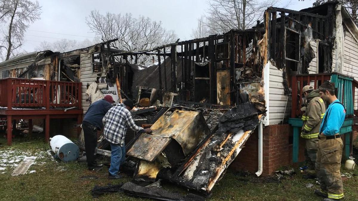Two people inside this home on Howze Road in eastern Chester County were able to get out.