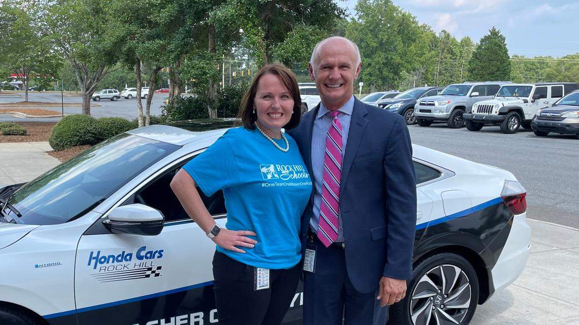 In a fitting and unique way, Rock Hill Schools ‘role model’ named teacher of the year