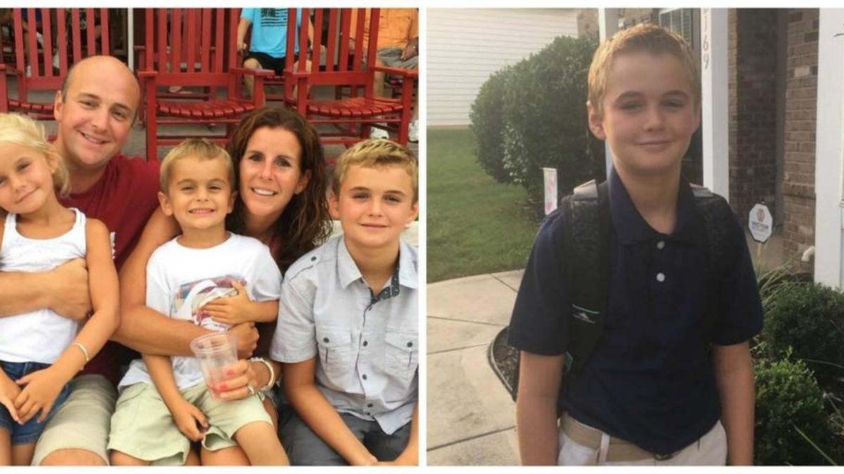 Garrett Pope, 11, of Indian Land, pictured at right, died of accidental asphyxiation. His parents, Garrett Sr. and Stacy Pope, with Garrett and his siblings at left, said he died after playing a “choking game” used to experience euphoria.