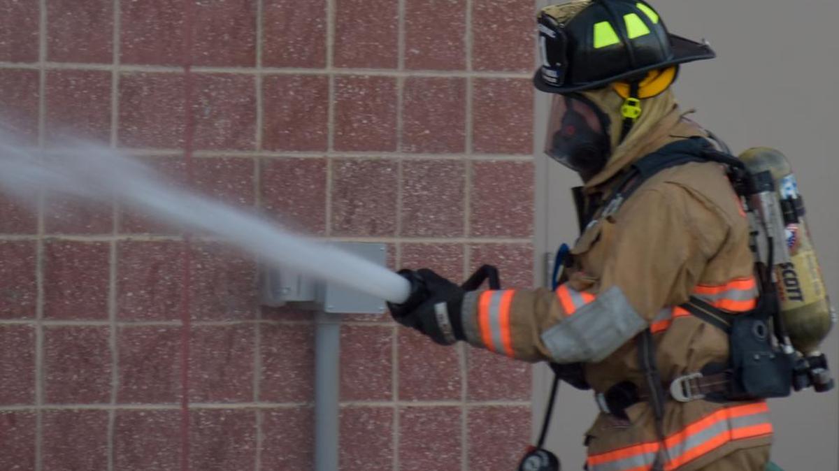 The Flint Hill Fire Department and the Fort Mill Rescue Squad conducted a live burn Tuesday night at the new York County Fire Training Academy. The Fort Mill Rescue Squad conducted training with the new firefighter rehabilitation and protocol which will provide health monitoring and medical services for York County fire departments in the field.