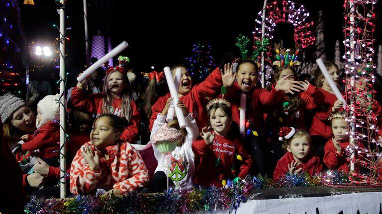 Watch: Rock Hill Christmas parade entertains with reindeer gear and flipping gymnasts