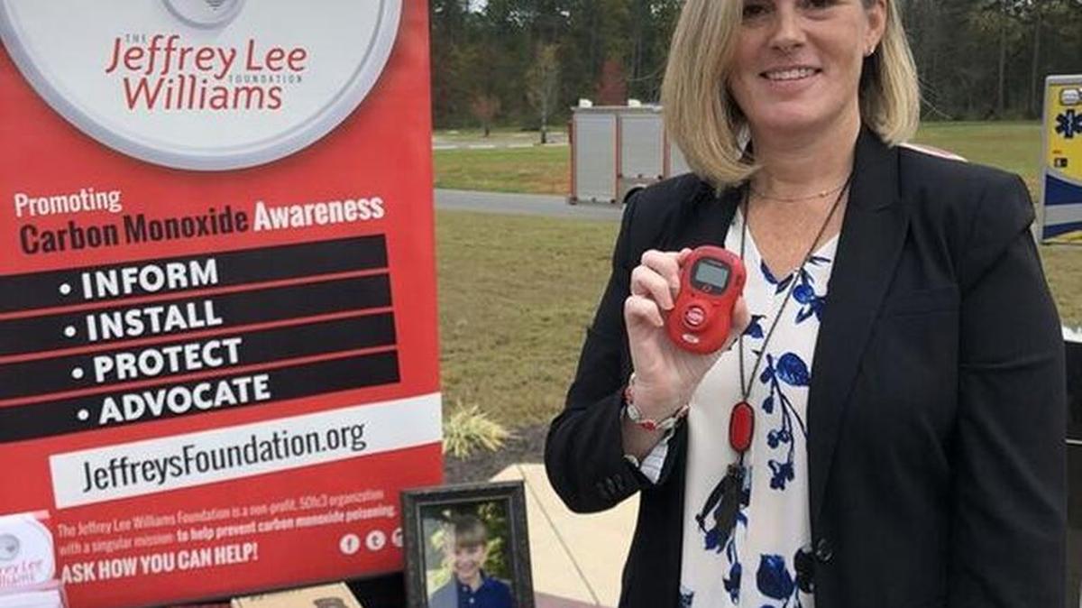 The Jeffrey Lee Williams Foundation is a non-profit that aims to spread awareness of carbon monoxide dangers and the importance of detectors. The organization is partnering with York County medical and emergency service providers to put 2,000 CO detectors in residential homes. Pictured is Amber Proctor Williams, Jeffrey Lee Williams’ aunt.