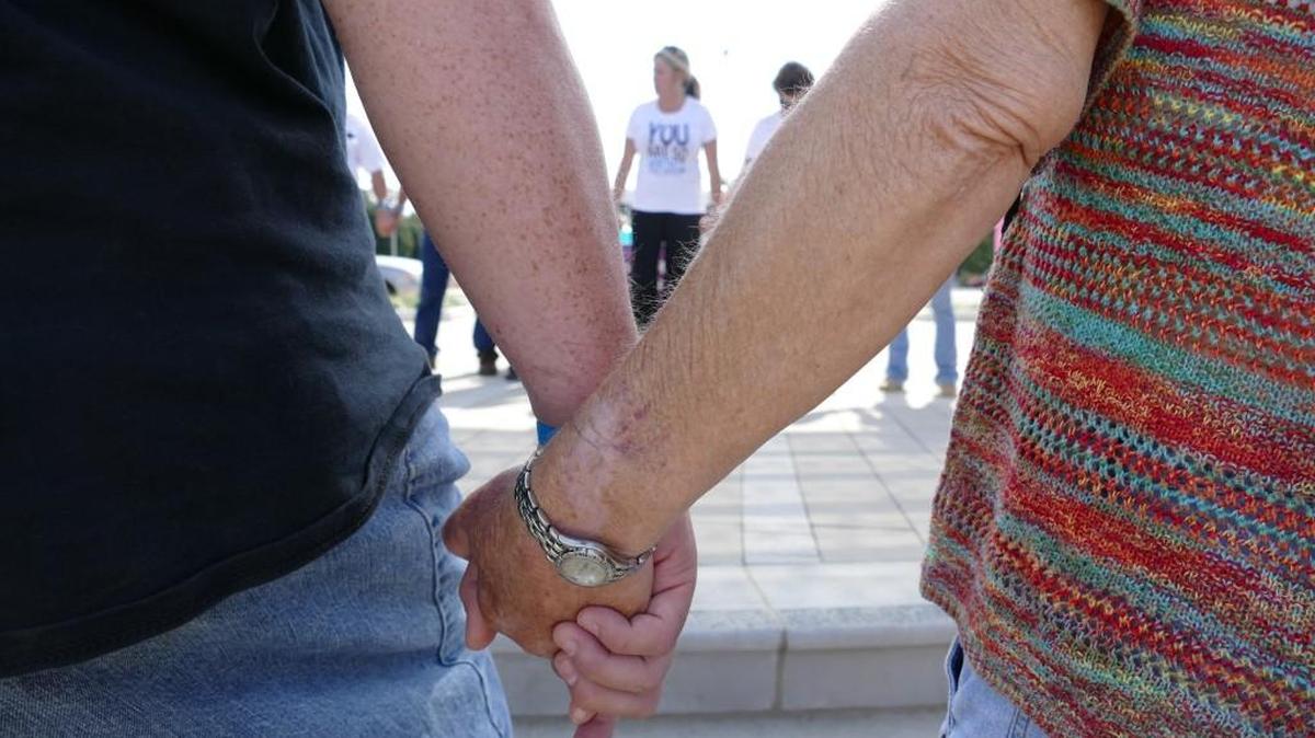 
About 50 people joined hands in prayer at Fountain Park in downtown Rock Hill. Evangelist Cynda Hunter, of Cynda Hunter Ministries, said she recently had a dream during which God told her to meet him at the fountain and pray for the nation.
