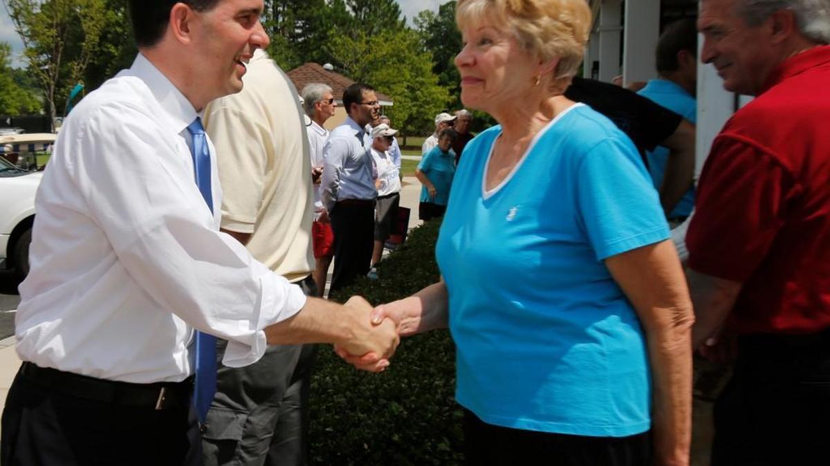 
GOP presidential hopeful Scott Walker visits Sun City Carolina Lakes in Indian Land Monday afternoon.
