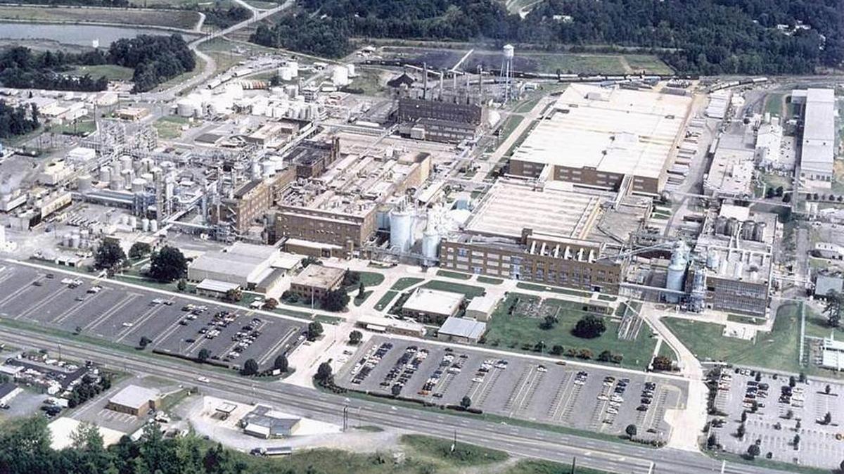 An undated aerial photo of the Celanese Celriver Plant in Rock Hill.