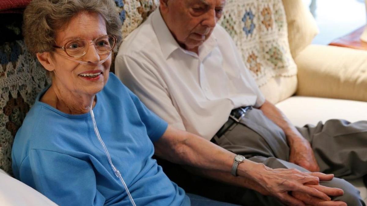 Frances Addis,79, a nursing home patient with the help of hospice went home for Christmas. She is shown at her Rock Hill home with husband Clarence.