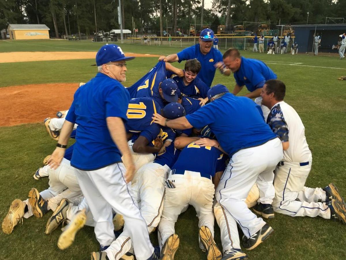 Herald file: Lewisville celebrates winning its seventh state baseball championship in 2017.