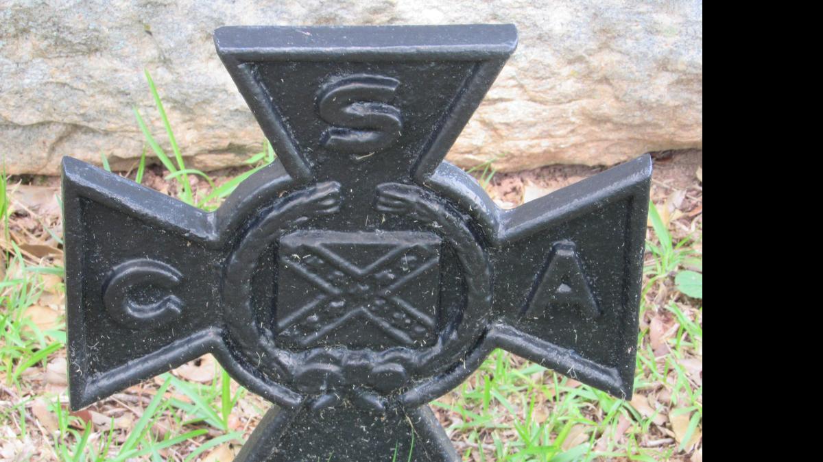 
A Confederate States of America grave marker at Rose Hill Cemetery in York.
