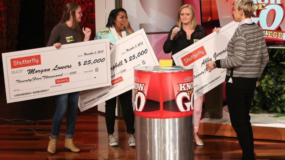 All three college students received a $25,000 gift from Shutterfly.