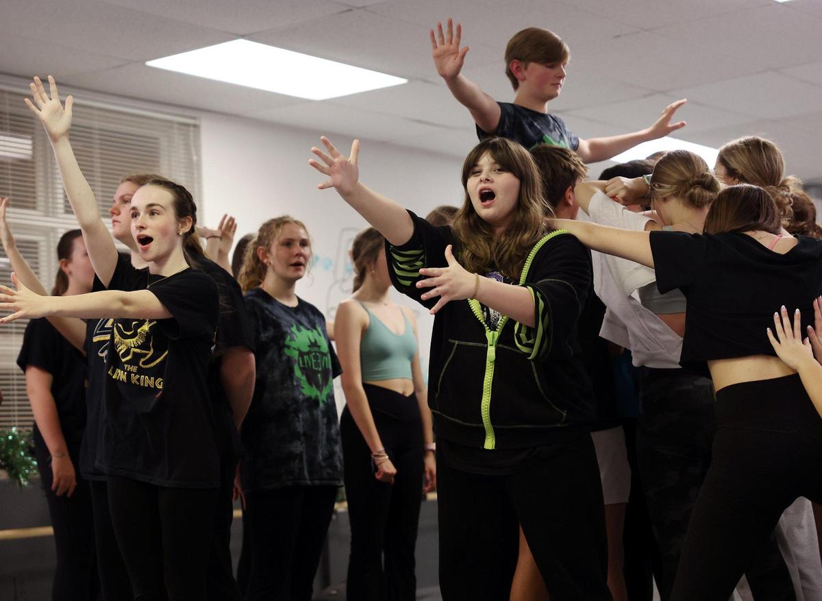 Young actors rehearse The Lion King at Showtime in December.