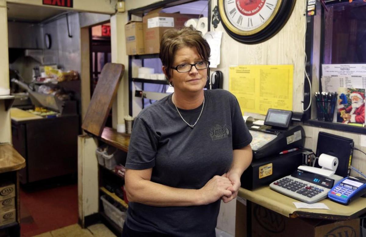 Tammy Holcolmbe talks about Republican presidential candidate Donald Trump at Cannon’s Restaurant in Greer. Trump’s supporters don’t see his plan to ban Muslims from entering the U.S. as “xenophobic” or an “appeal to hate,” but rather as an entirely reasonable response to a clear and present threat.