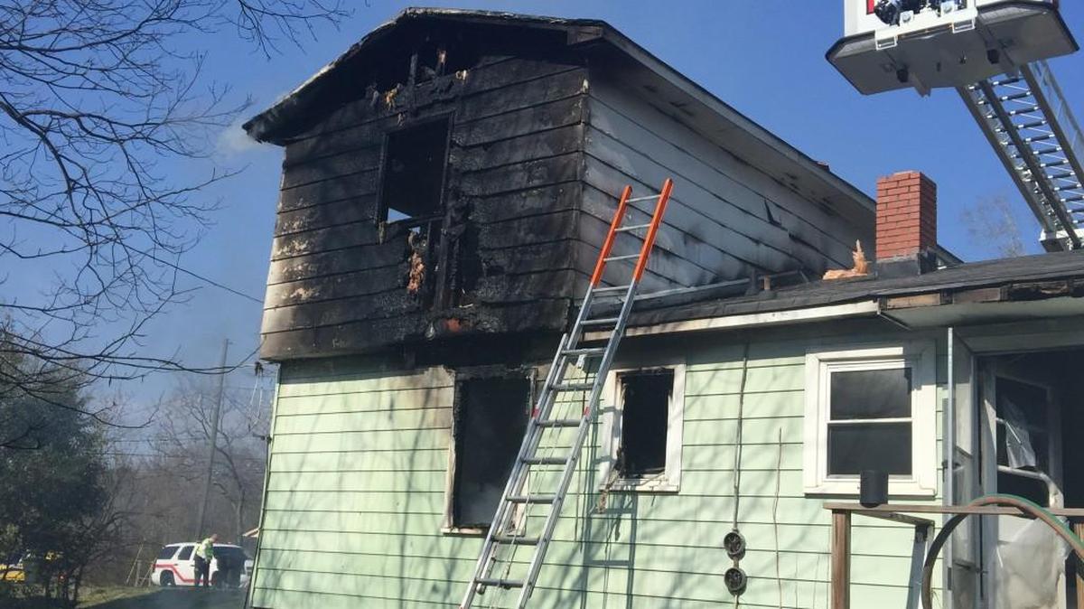 Four people were displaced after a Saturday morning fire at this two-story home on Friendship Drive in Rock Hill.