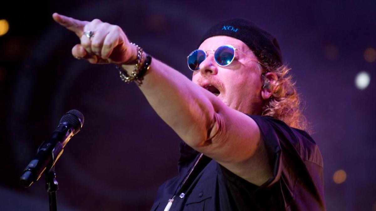 Toto performs music from the group’s latest studio album, “XIV,” along with older hits, at Rock Hill’s Old Town Amphitheater on Wednesday.