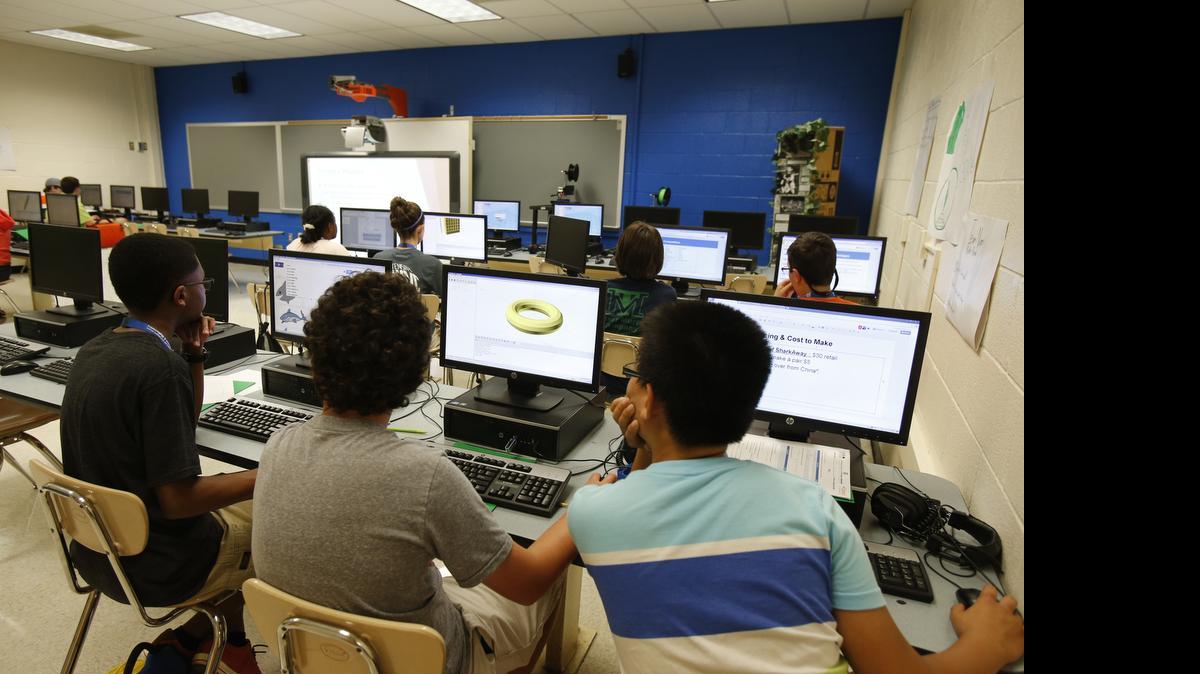 The South Carolina Governor’s School for Science & Mathematics (GSSM), in partnership with Rock Hill School District Three, kicked off its iTEAMS Xtreme camp for York County students this week. iTEAMS Xtreme will be held July 13-16 at Saluda Trail Middle School for rising 7th and 8th graders who have a strong interest in computer science, technology and entrepreneurship. iTEAMS Xtreme is a four-day camp hosted by GSSM in partnership with districts across the state at no cost to campers. iTEAMS Xtreme aims to inspire students to pursue careers in the fields of entrepreneurship, computer science and technology through hands-on, team-based projects. Working cooperatively and using the latest technologies to solve problems, students will create mobile apps, interactive objects and 3D models.