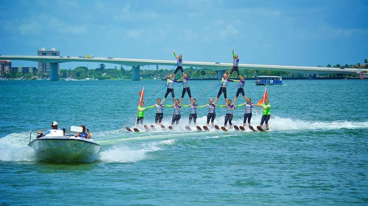 
This is one of three pyramids in a typical Carolina Show Ski Team performance.
