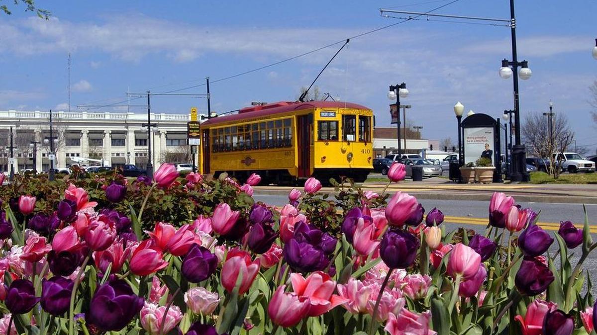 Knowledge Park planners say a streetcar, like this one in Little Rock, Ark., could draw more people to downtown Rock Hill.