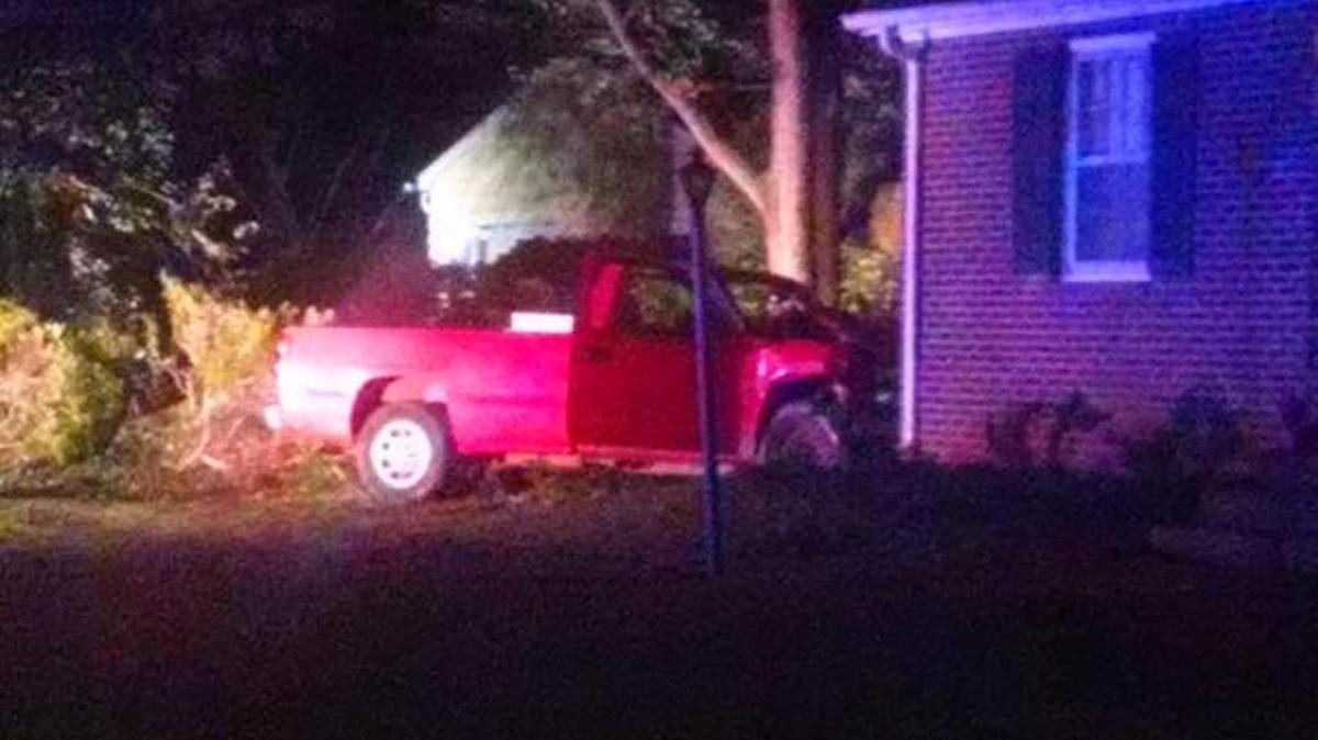
A red pickup truck crashed into the side of a house on Evergreen Circle on Sunday. The crash resulted in one person being flown from the scene by helicopter from the nearby Winthrop Coliseum.
