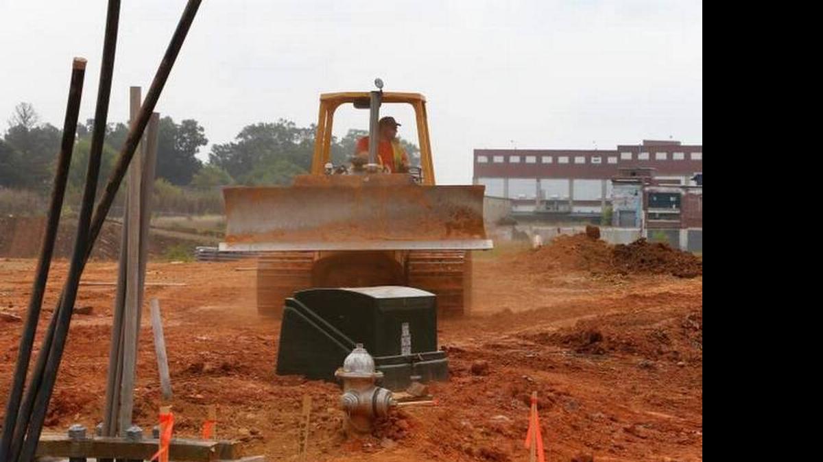 
Work to clear the site of the future Knowledge Park and make infrastructure improvements underway last year.
