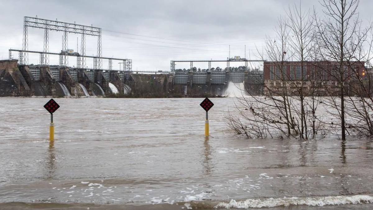 Even after dropping significantly, water levels under the Lake Wylie dam are extremely high resulting in the closure of the Catawba River access at the Fort Mill dam. Duke officials said Saturday the lake level had stabilized.